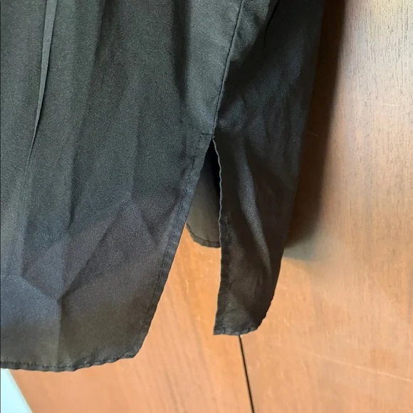 Chico's Black Long-Sleeve Button Front Blouse - Picture 7 of 7